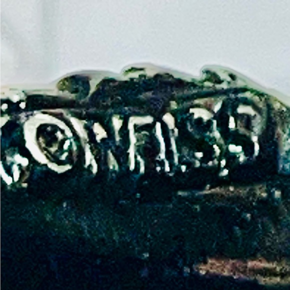 Weiss Red Rhinestone Apple Brooch Pin, Japanned Black Setting, Enamel Leaves - Picture 11 of 14